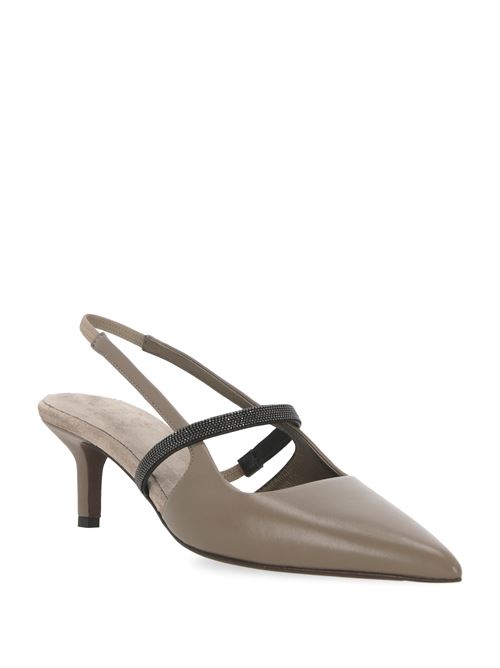 City heels in nappa leather with Shiny Strap Brunello Cucinelli | MZSKC2715PC5859